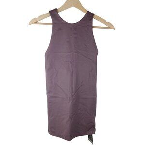 Onzie Long X back Tank Top Purple Compression Small Athleisure USA NEW